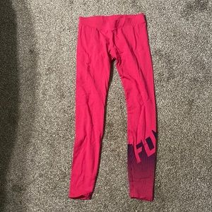 Pink and navy fox leggings. Washed never worn.